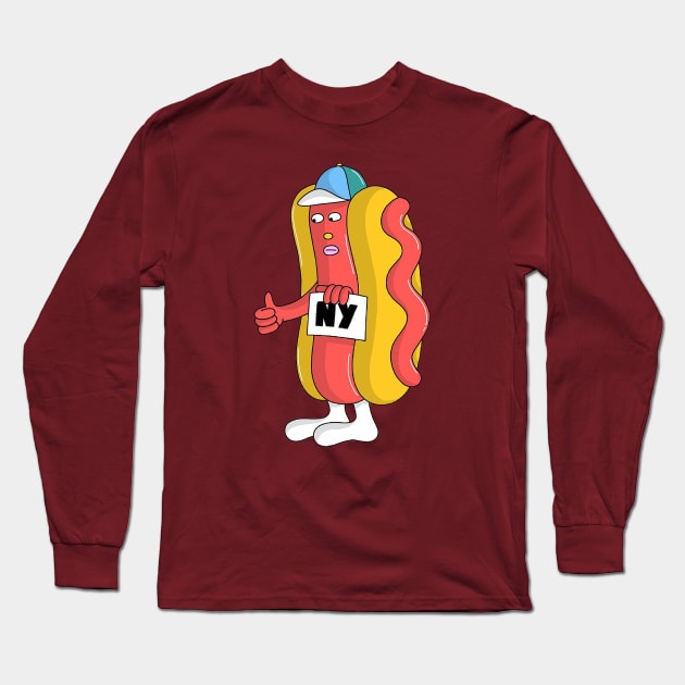 Hotdog Doll Long Sleeve T-Shirt by arkobasaka